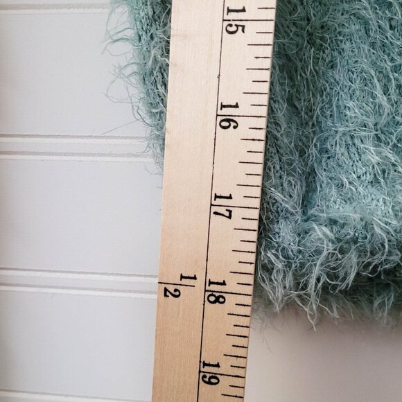 Altar'd State Sweater Womens XS Green Fluffy Eyelash Cropped Y2K Fuzzy Soft - Picture 6 of 8